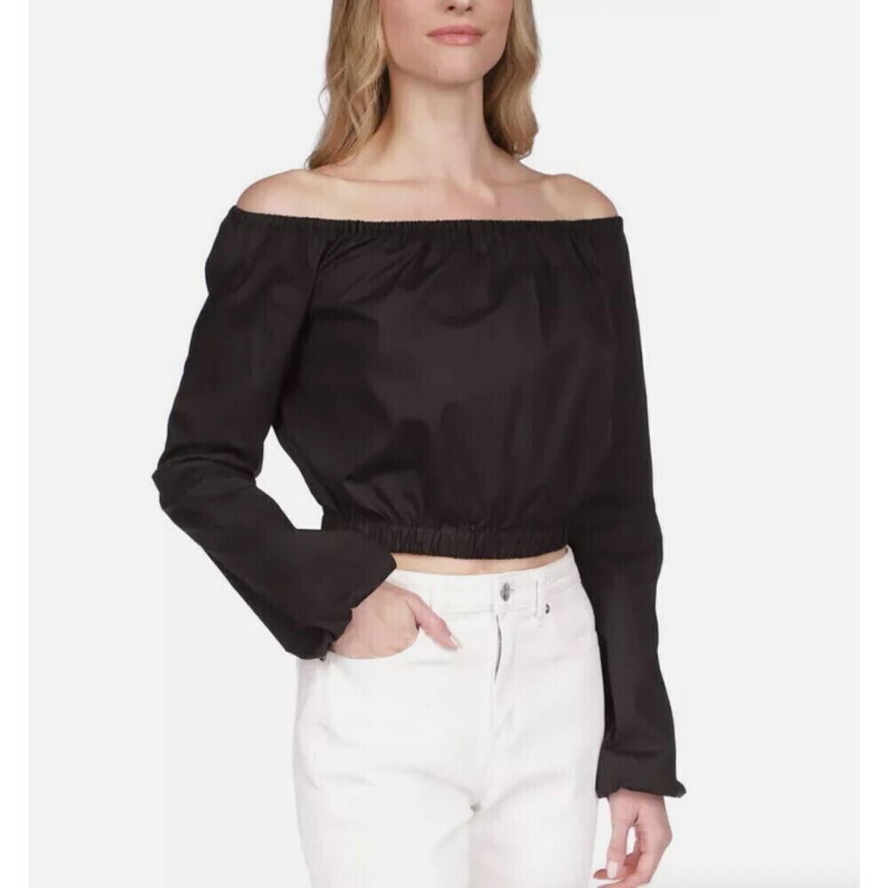 Michael Kors Women's Poplin Off-The-Shoulder Top Size Large $140